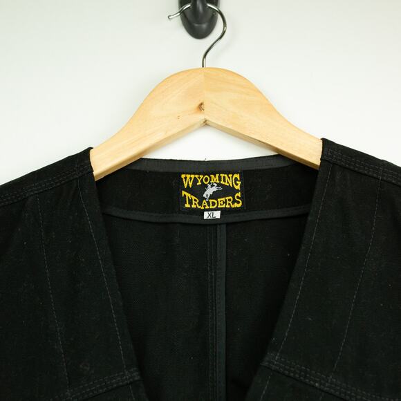 Wyoming Traders Black Canvas Vest XL - Picture 2 of 3